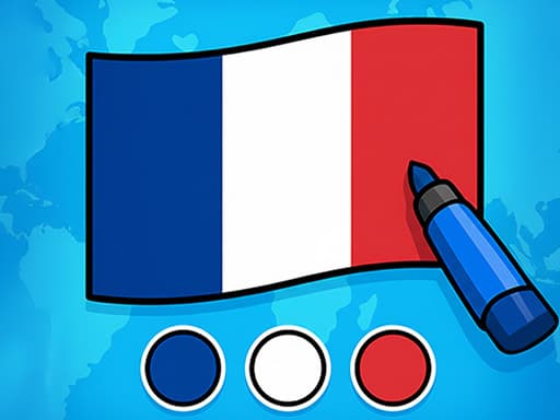 Flag Paint Puzzle Game